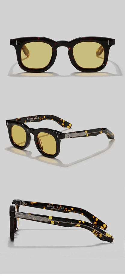 Top Quality Handmade Acetate Round Sunglasses Men Women Classic Sunglasses Outdoor UV400 Protection Glasses Custom Logo Lenses