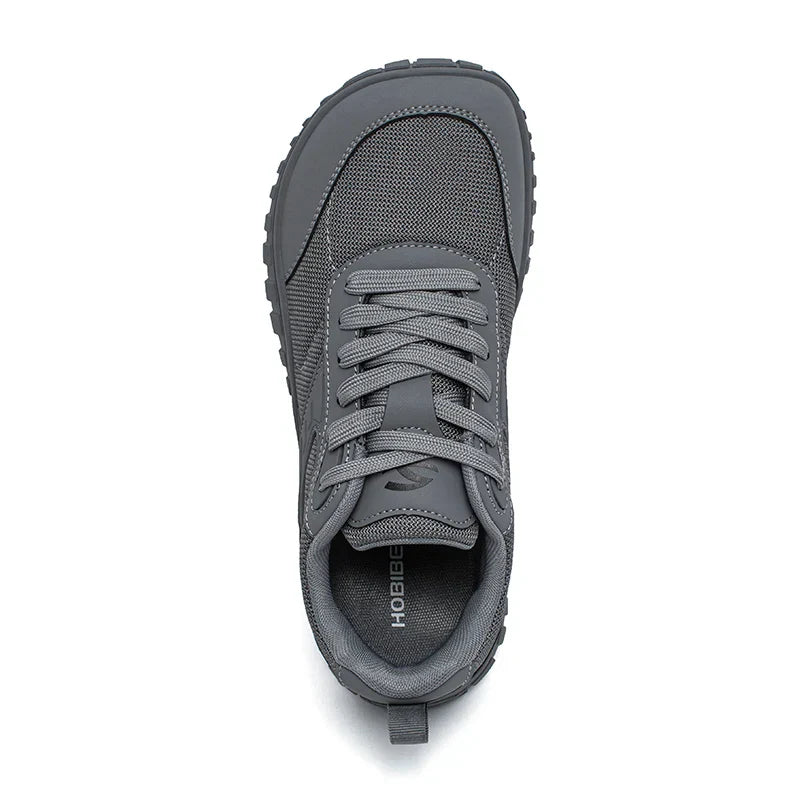 Minimalist Wide Toe Shoes Mens Womens Artificial Leather Running Sneakers Lace Up Lightweight Breathable Walking Shoes