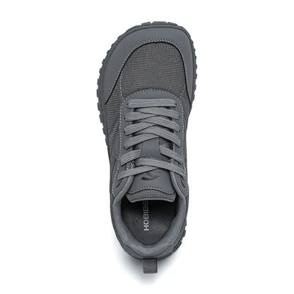 Minimalist Wide Toe Shoes Mens Womens Artificial Leather Running Sneakers Lace Up Lightweight Breathable Walking Shoes