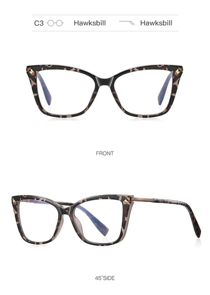 Usual Cat Eye Myopia Prescription Glasses Hyperopia Women Reading CR39 Anti Blue Light Optical Eyeglasses Frame PFD2127