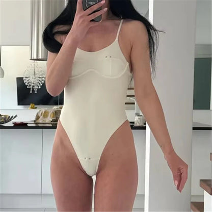 Sexy Cut Out Underwired Women Swimwear One Piece Swimsuit Female Extreme String Mini Micro Thong Bather Bathing Suit Swim V7744
