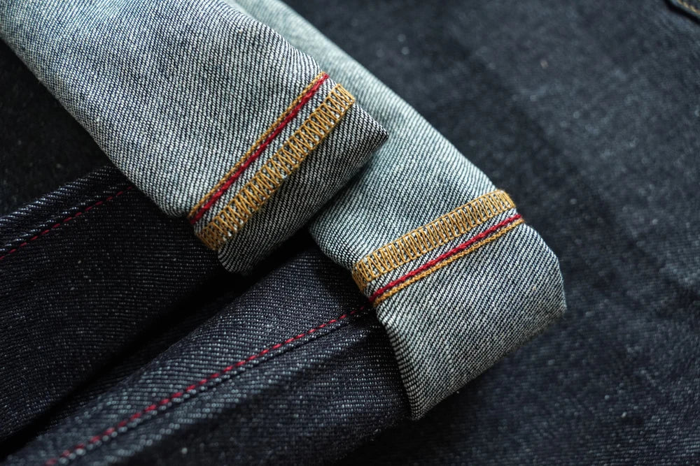 Summer Sanforized Selvedge Denim Jeans Cotton-ramie Men's Jeans Loose Fit High Rise 10oz