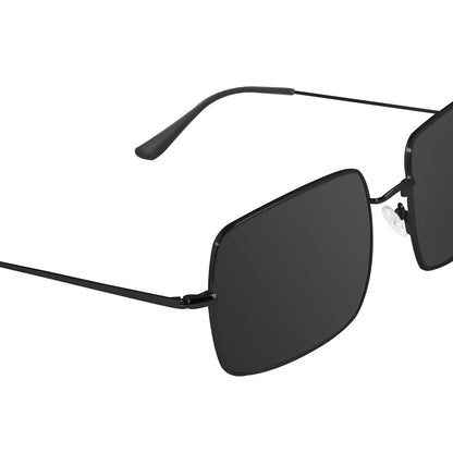 Polarized Sunglasses for Men XXL Size Extra Large Rectangular Metal Ultralight UV400 Protection Glasses 8812