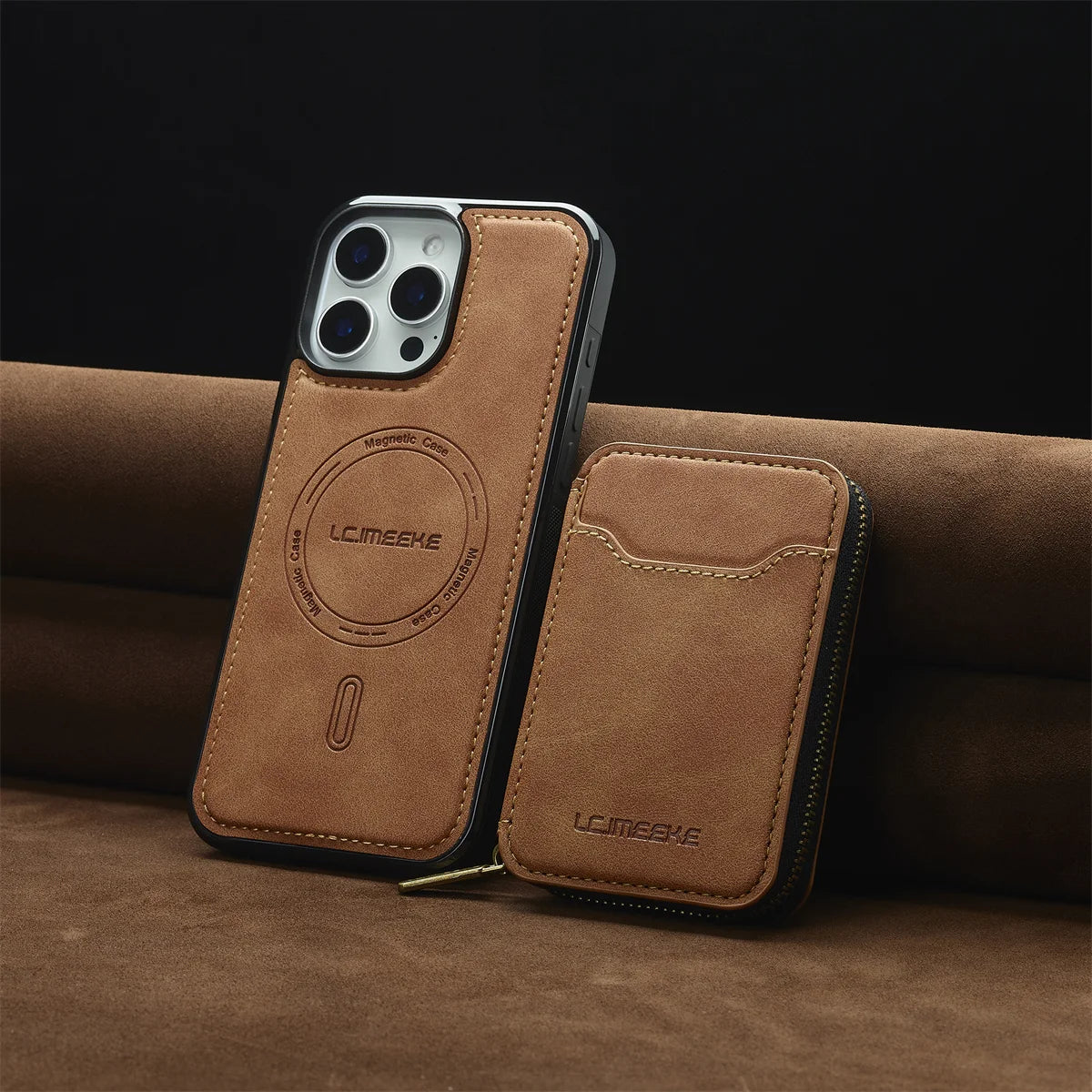 For Magsafe Magnetic Leather Phone Case for iPhone 16E 17 Air 16 15 Plus 14 13 12 11 Pro Max Wallet Card Holder Pocket Cover