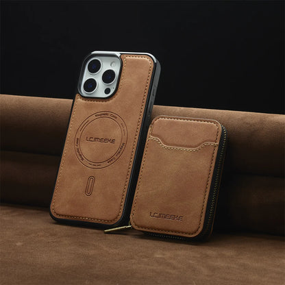 For Magsafe Magnetic Leather Phone Case for iPhone 16E 17 Air 16 15 Plus 14 13 12 11 Pro Max Wallet Card Holder Pocket Cover