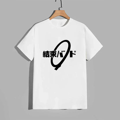 High Quality Pure Cotton T-shirt Kessoku Band Print Tshirt Men Women Daily Casual Comfort Tees Japan Anime Short Sleeve Top