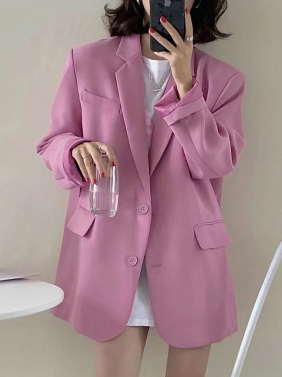 New Woman Spring Summer Solid Color Suit Jacket Women Korean Fashion Casual Comfortable Suit Woman Clothing Outerwears