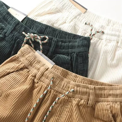 2026 Summer Casual Corduroy Y2K Shorts For Men American Retro Loose Straight Short Pants High Street Fashion Gym Bermudas