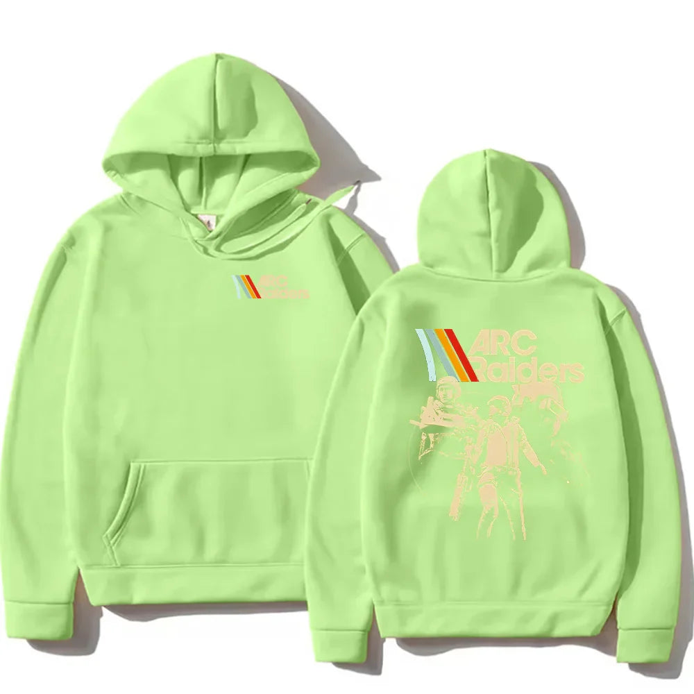 ARC Raiders Striped Hoodies ARC Hot Game Survival Evolved Sweatshirt  Gifts for Gamer Clothes Unisex Vintage Game Lovers Hoody