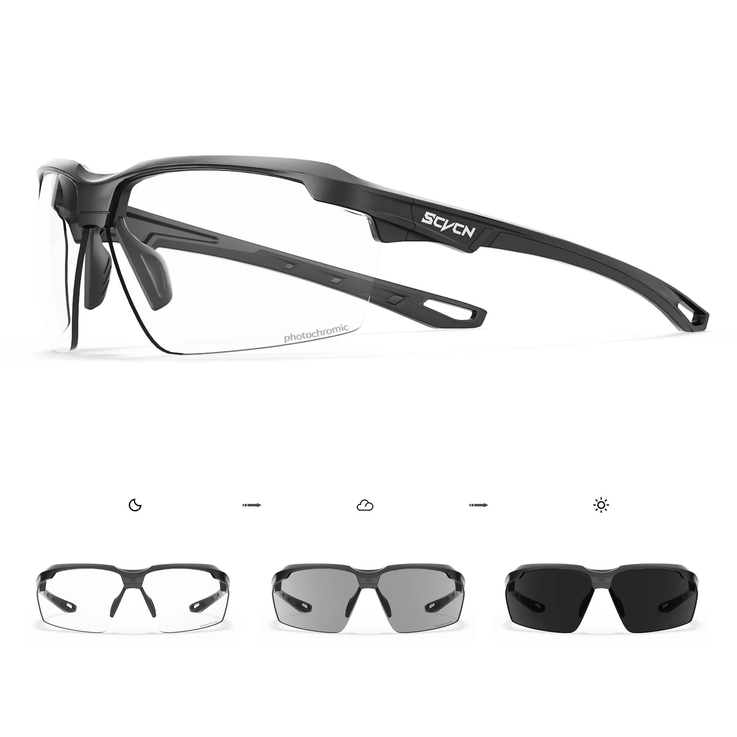 Cycling Red Blue Photochromic Glasses Outdoor Sports Running Men's Sunglasses Road MTB Bicycle Goggles Women Bike Eyewear