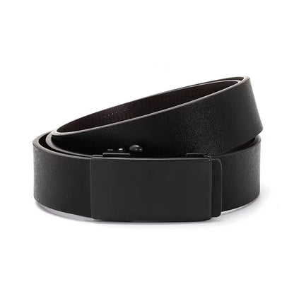 Belt Men's Genuine Leather Toothless Automatic Buckle Cowhide Belt Men's Youth Business Belt