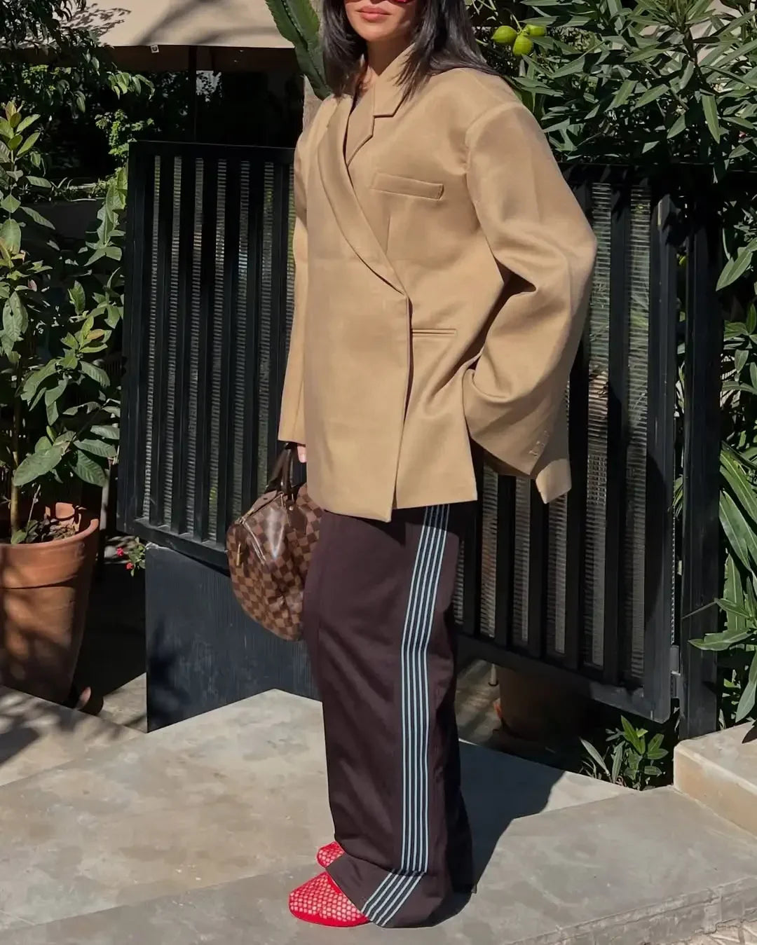 Chic Oversized Lapel Double Breasted Ruched Blazer Women 2026 Spring Khaki Elegant Puff Sleeve Casual Soft Daily Wear Outerwear