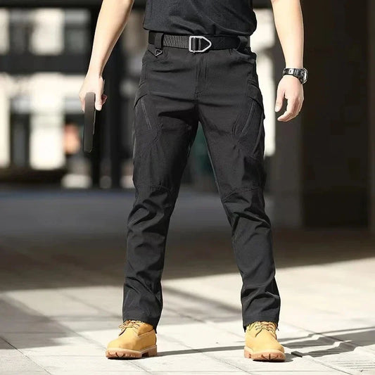 Autumn Tactical Pants Men Casual Work Cargo Trousers Waterproof Multi-pocket Wear-Resistant Outdoor Training Camouflage Trousers