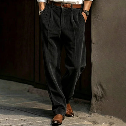 2025 Spring Summer Stylish Straight Cargo Pants Men Casual Texture Corduroy Trousers For Men Daily Leisure Loose Pant Streetwear