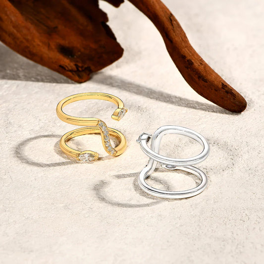 Exquise bague en moissanite D VVS1, forme double serpent, pour femme et homme, en argent sterling S925, cadeau d'anniversaire, bijoux de fête