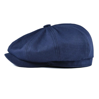 Men's Newsboy Cap Twill Cotton 8 Panel Hat Flat Ivy Cabbie Casual Baker Caps Gatsby Hat Retro Hats Boina Beret for Male