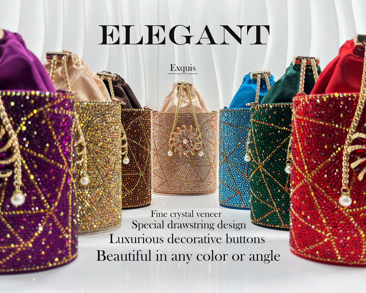 Fashion Design High-end Women's Shoes with Diamond Oval Stand Bag Women's High Heels for Special Day or Work