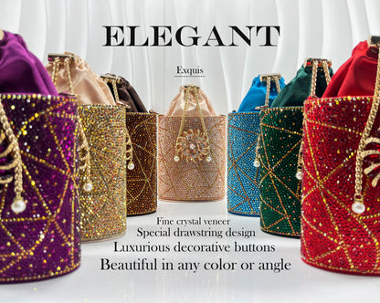 Fashion Design High-end Women's Shoes with Diamond Oval Stand Bag Women's High Heels for Special Day or Work