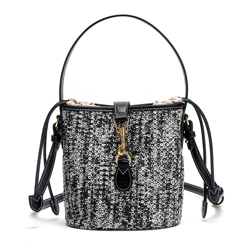 Summer New PP Grass Woven Handbag Holiday Phone Bag Women's Shoulder Bag