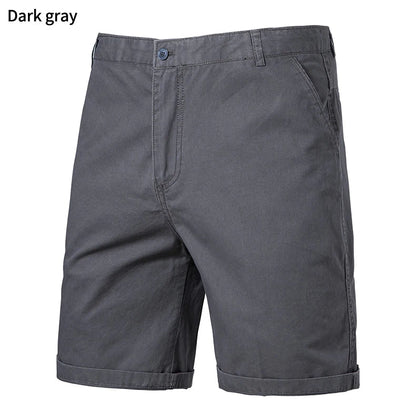 Men Casual Cotton Shorts Golf Dress Shorts Light Weight Sports Casual Knee Shorts Men's Bermuda