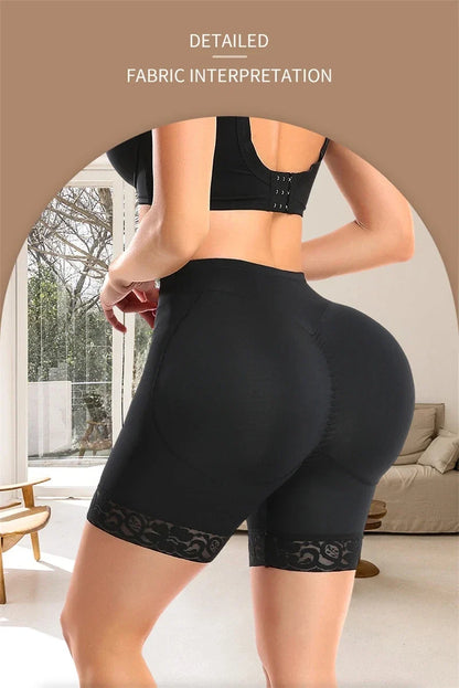 Women Fake Booty Hip Enhancer Fajas Women's Padded Butt Lifter Body Shaper with 2 Sponge Pads Tummy Control Shapewear Panties