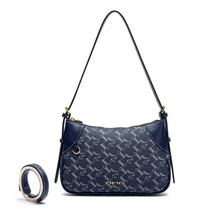 Women's Shoulder Bag 2025 Summer New Simple Crescent Bag with Two Shoulder Straps