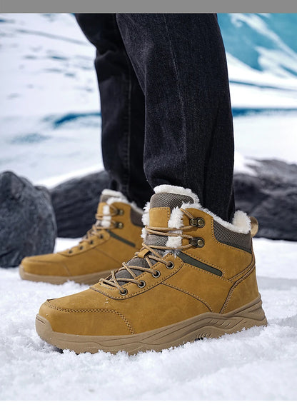 snow boots men winter boots keep warm plush boots hiking boots men casual shoes men mountain snow boots