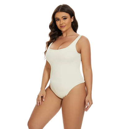Ribbed Tummy Jumpsuit Daily Shaper Bodysuits Light Control Compress Tummy Control Open Crotch Shapewear Suits Open Crotch