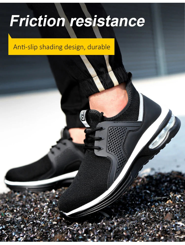 Steel Toe Safety Shoes Men Puncture Resistant Men's Work Shoes Lightweight Men Shoes Safety Bootss Men's Sports Shoes
