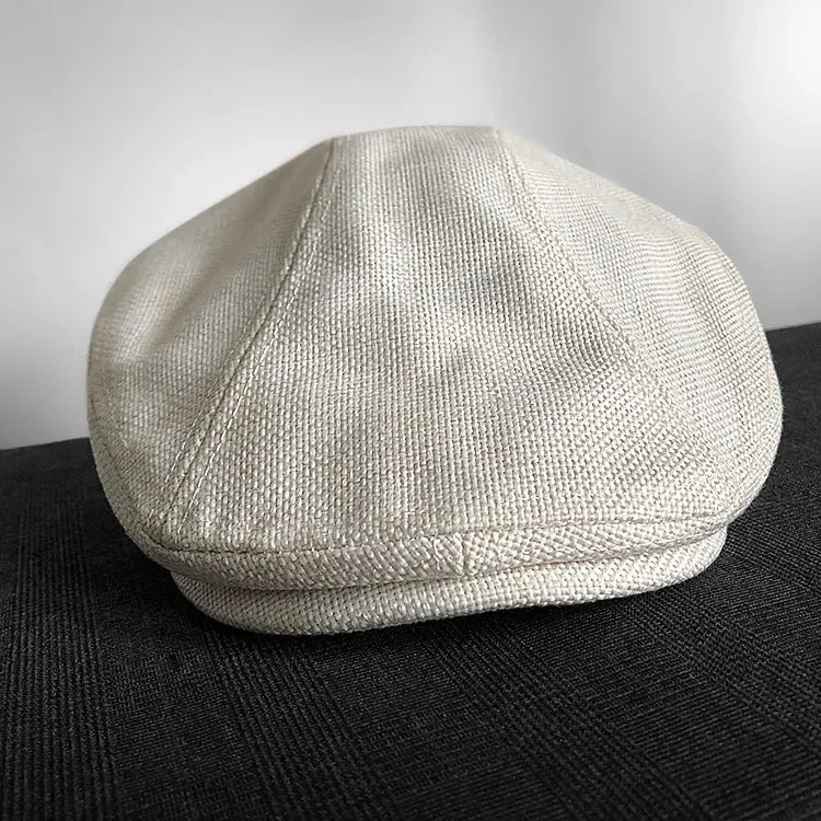 Big Size Summer Linen Solid Newsboy Caps Men and Women Painter Beret Hats Adult Casual Ventilate Sunprotection Advancing Hat