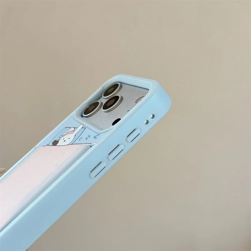 Fashion Cute Miffy Rabbit Kawaii Phone Case for iPhone 16 Pro Max 15 16 17 15 Pro 17 Pro Cover With Card Holder Charm Cases Capa
