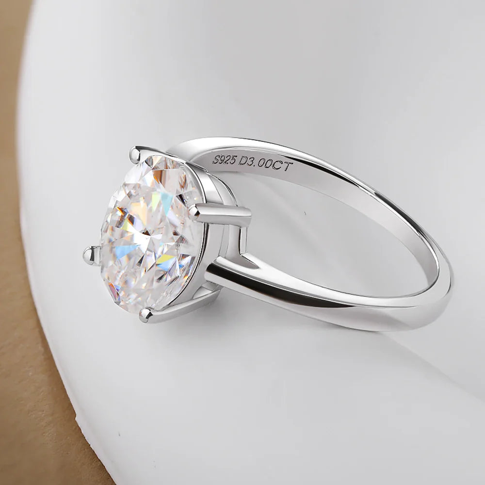 1-4CT Oval Cut Moissanite Rings for Women Sparkling Diamond 925 Sterling Silver Engagement Wedding Band Jewelry With Certificate