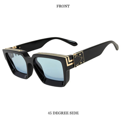 Brand Design Square Sunglass Men Vintage Retro Millionaire Sunglasses Women Thick Frame Fashion Glasses Dropshipping Gafas De So