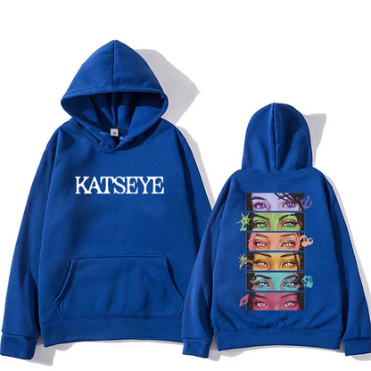 Korean Girl Group KATSEYE Graphics Hoodie Men Women's 2025 Manga Style vintage Fashion streetwear Long Sleeve Fleece Sweatshirts