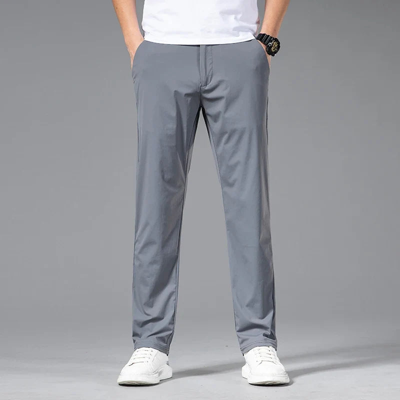 High Elastic Ultra-thin Casual Pants Men's Quick-drying Comfortable Soft Business Korean Spring Summer Trousers Brand Clothes