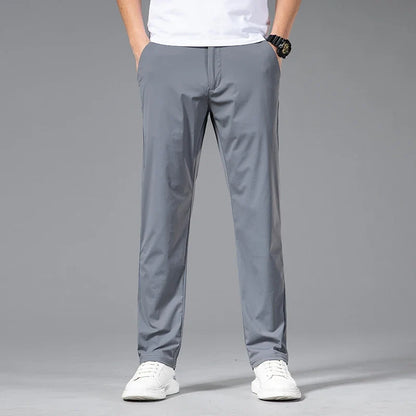 High Elastic Ultra-thin Casual Pants Men's Quick-drying Comfortable Soft Business Korean Spring Summer Trousers Brand Clothes