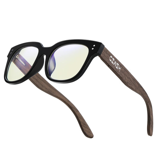 Bamboo wooden Reading glasses,playing game Men's glasses Vintage wooden anti-blue glasses fashion Discoloration Paper box