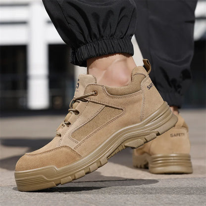 Fashion 2025 Plastic Toe Summer Breathable Labor Shoes Composite Toe Cap Indestructible Work Safety Boots Sneakers Male Footwear