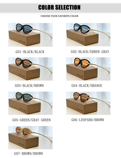Cat Eye Sunglasses Women 2026 Designer Fashion Glasses Vintage Sunscreen Dropshipping Lentes De Sol Mujer Lunette Soleil Femme
