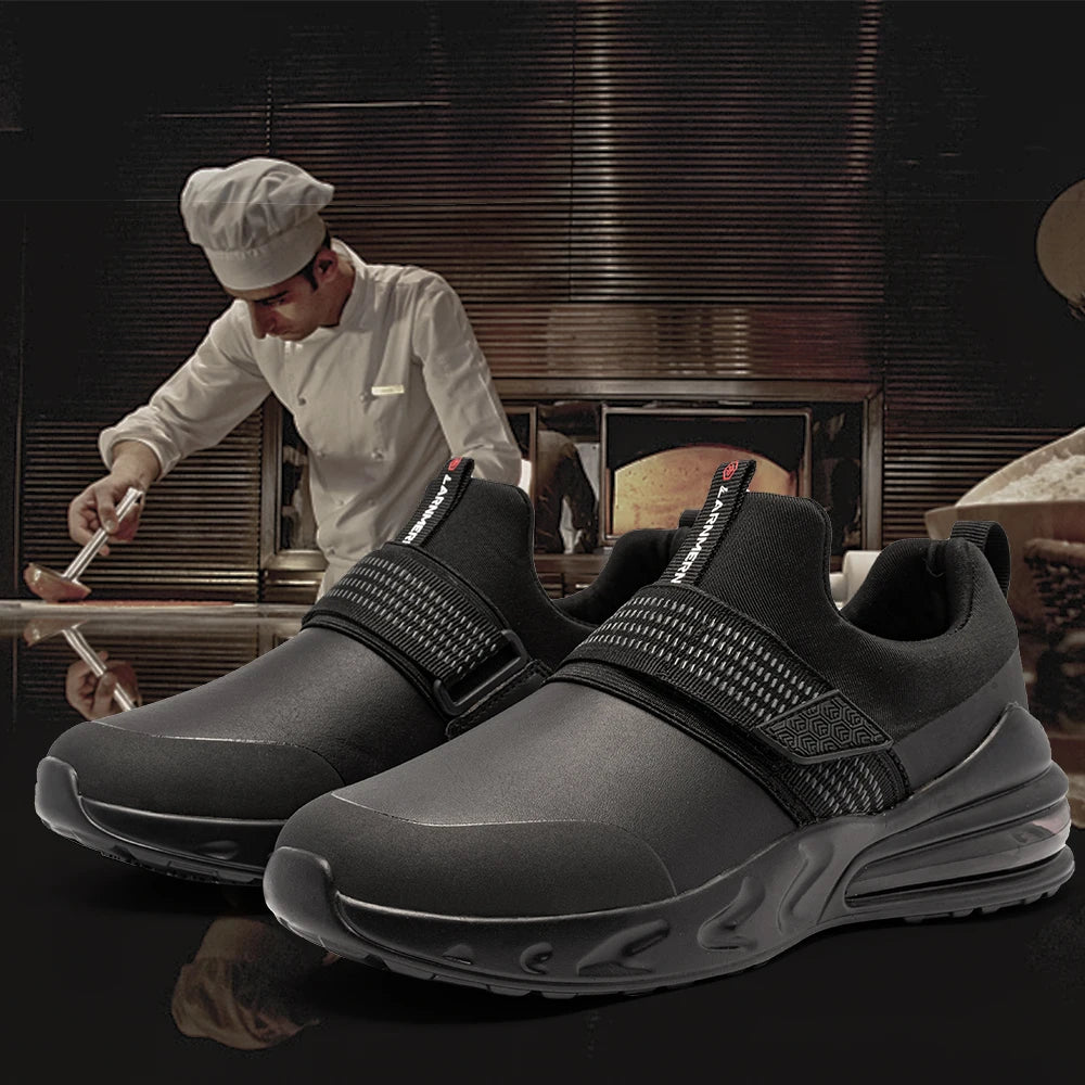 Chef Shoes for Men kitchen Work SRC Slip Resistant Restaurant Shoe Food Service Waterproof Slip On Sneakers Shoes