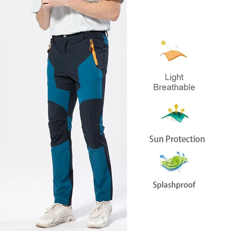 Quick Dry Hiking Pants Men Outdoor Running Camping Climbing Waterproof Mountain Trousers Stretch Lightweight Pants