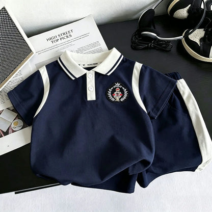 0-5Years New Baby Boys Clothes Sets Infant Kids Embroidery Labeling T Shirt Shorts 2pcs/sets Children Clothing Tracksuits Set