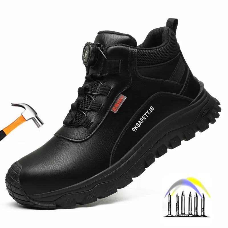 mens safety shoes waterproof work boots anti-slip plastic toe work shoes anti-puncture Safety sneakers man insulation shoes