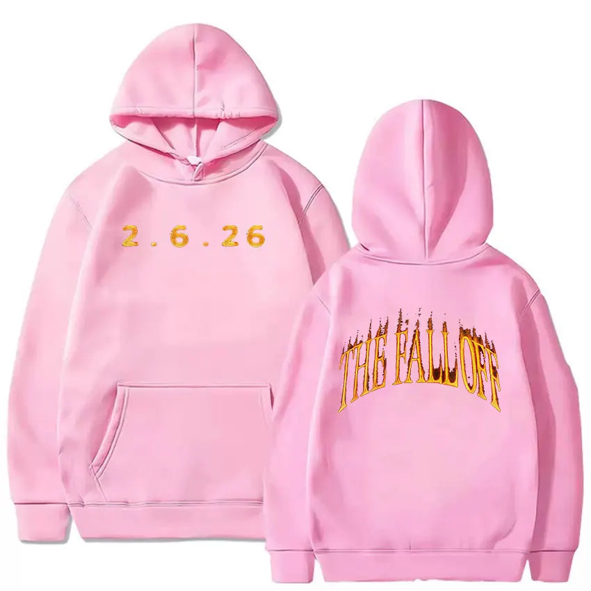 The Fall Off New Album 2.6.26 Print Hoodie Men Women Fashion Fleece Oversized Sweatshirt Hip Hop Clothing Pullover Hooded