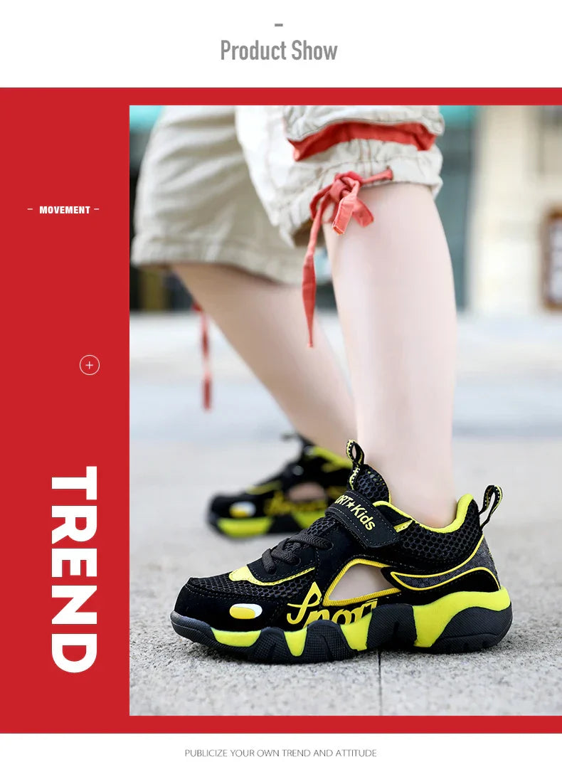 Kids Summer Shoes Kids Sandals Breathable Boys Sandals Soft  Children's Shoes Outdoor Protecting Toes Beach Sandal Water Shoes