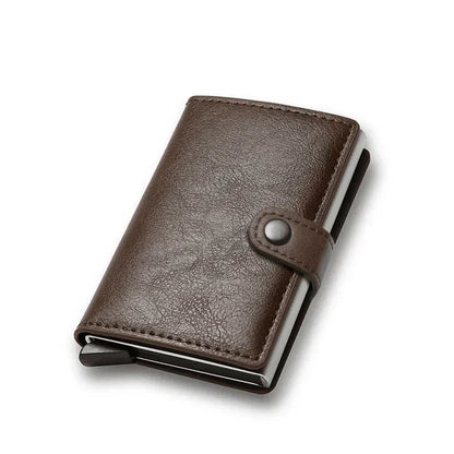 Carbon Fiber Credit Card Holder Wallet Money Bag Men Rfid Smart Metal Thin Slim Minimalist Wallet Black Vallet Gifts for Men