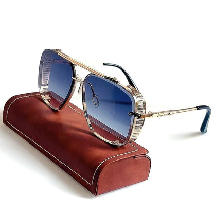 Vintage Steampunk Sunglasses Men Punk Oversized  Sunglasses Women Trendy Retro Square Gafas De Sol Hombre Lunette Soleil Femme