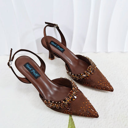 Italian Design Slip-on High Heels and Matching Three-Dimensional Bag Nigeria Party Pointed Shoes with Bag or a Pair of Shoes