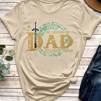 Legend of Dad Gamer Shirt Breath of The Wild Zelda Lover Tshirt Father's Day The Best Gift Tee Men Fashion Summer Cotton Tops
