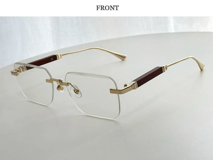 Rimless Sunglass Men Vintage 2025 Fashion Glasses Square Sunglasses Women Trendy And Fashionable Gafas De Sol Hombre Zonnebril